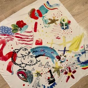 Marc Jacobs 100% Silk Scarf - Authentic